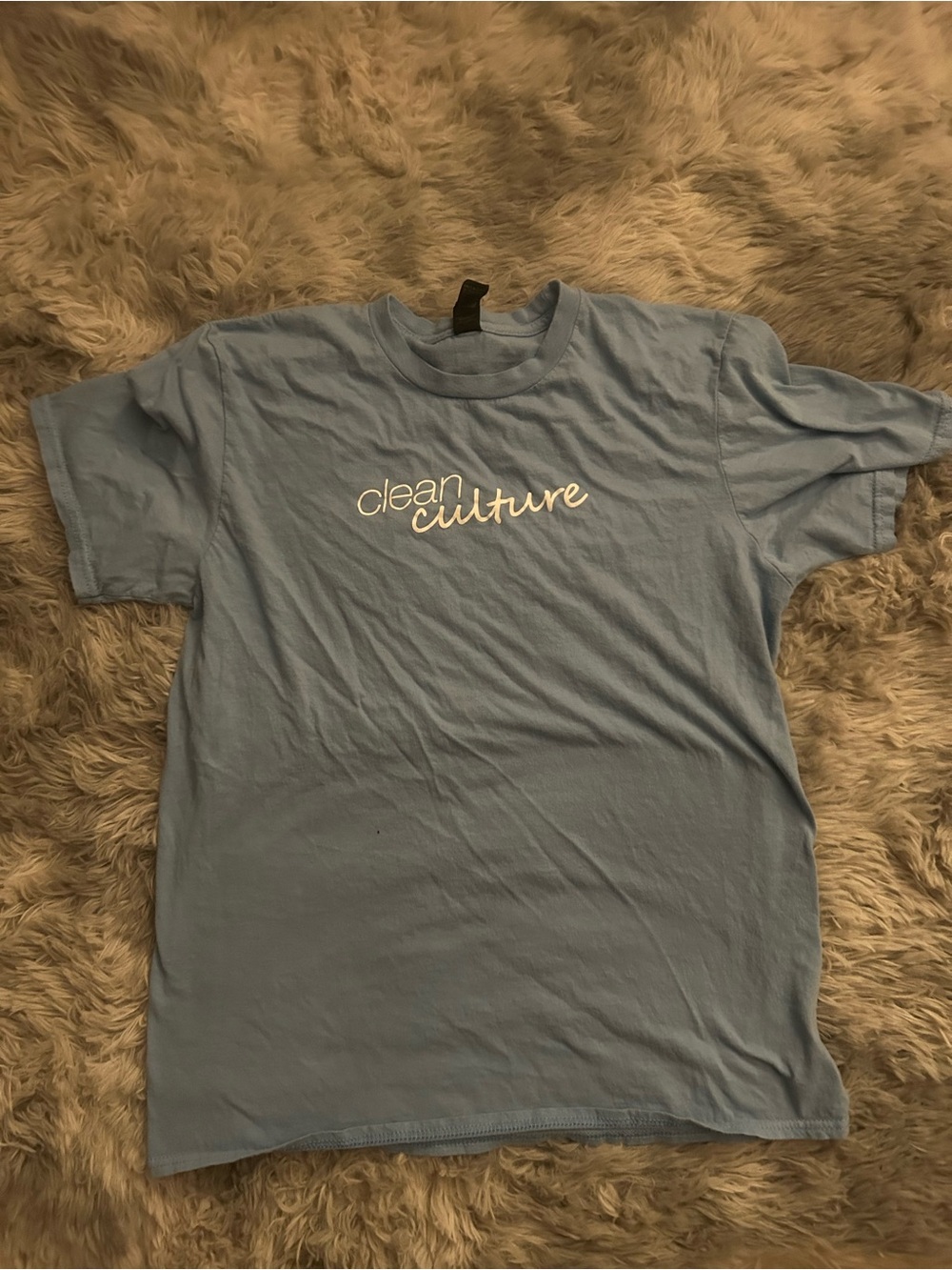 Gildan Light Blue "Clean Culture" Short Sleeve Tee
